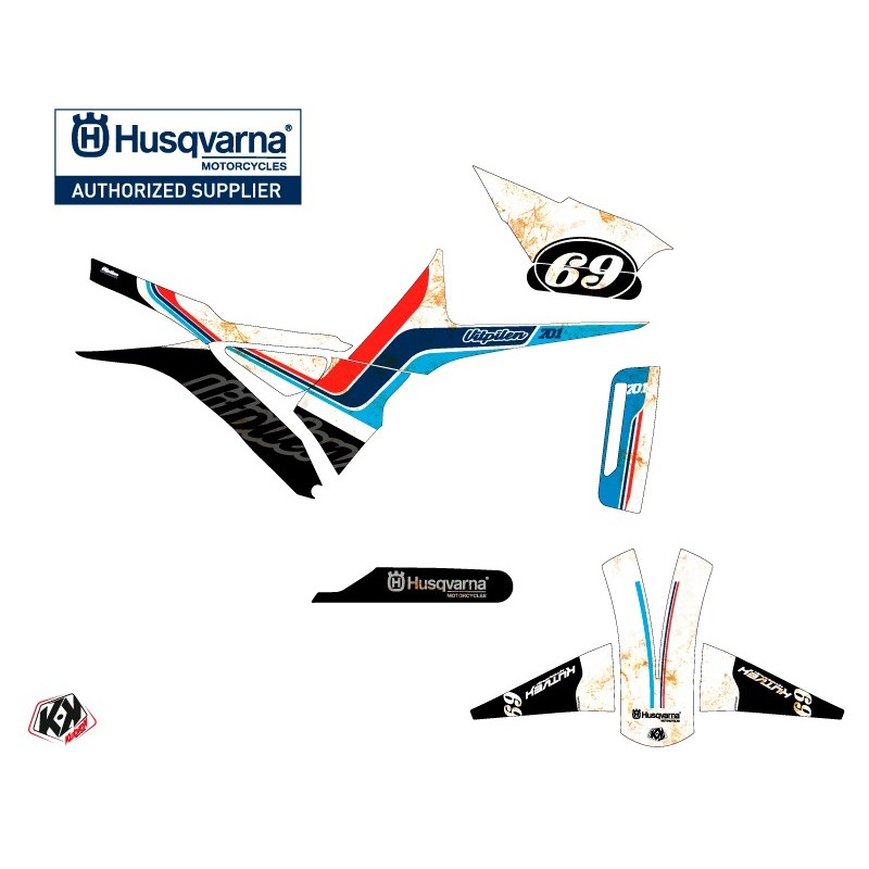 Kit déco Moto HUSQVARNA Track Blanc Série pour VITPILEN 701