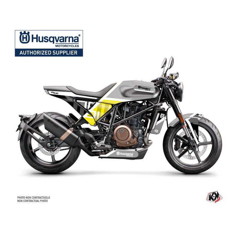 Kit déco Moto HUSQVARNA Sekment Noir/Blanc Série pour VITPILEN 701