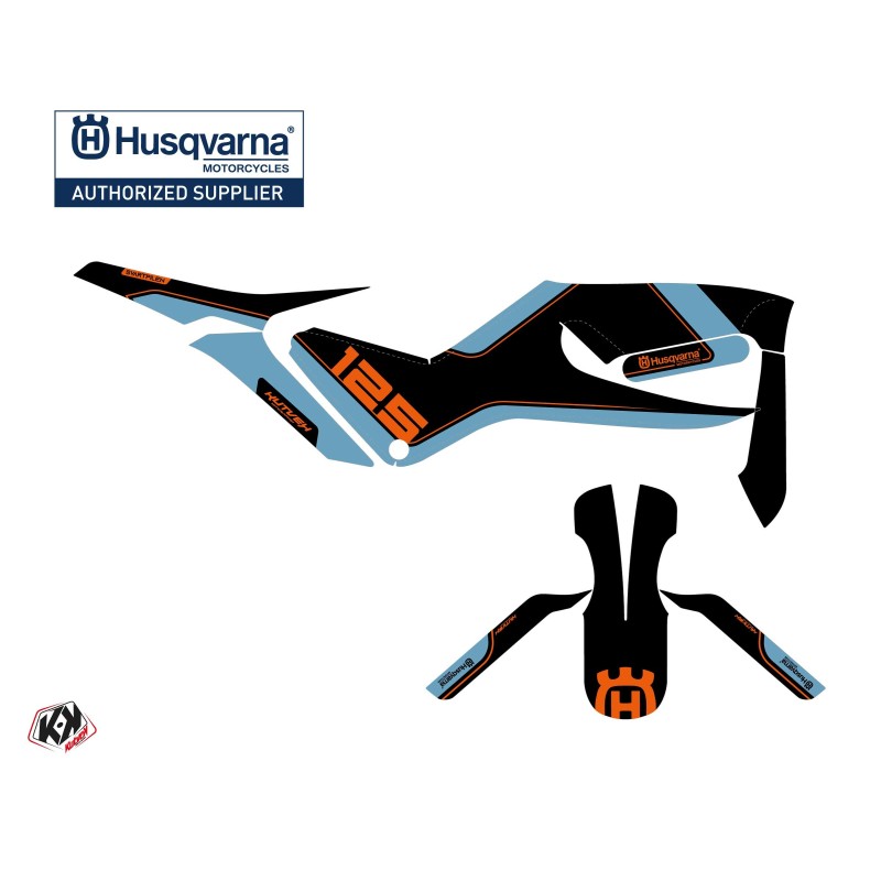 Kit déco Moto HUSQVARNA Dusk Bleu/Noir Série pour SVARTPILEN 125