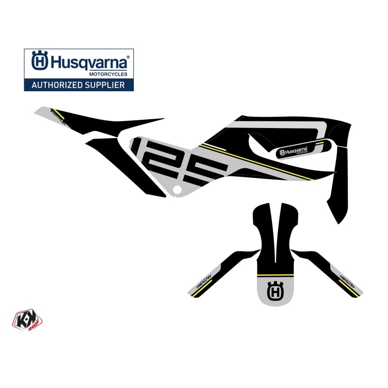 Kit déco Moto HUSQVARNA Straight Noir/Gris Série pour SVARTPILEN 125