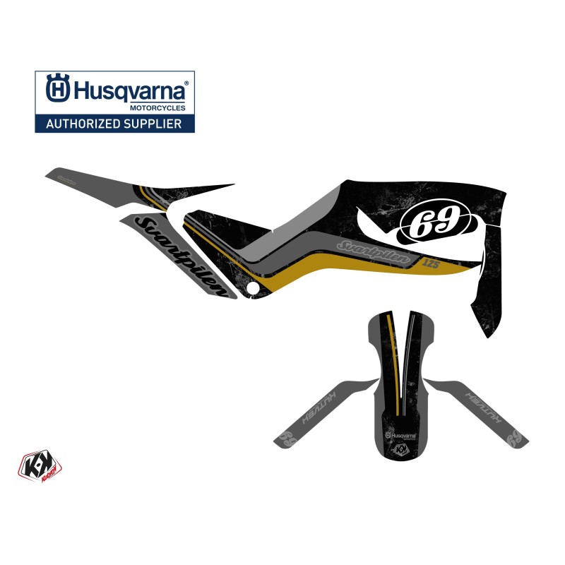 Kit déco Moto HUSQVARNA Track Noir Série pour SVARTPILEN 125