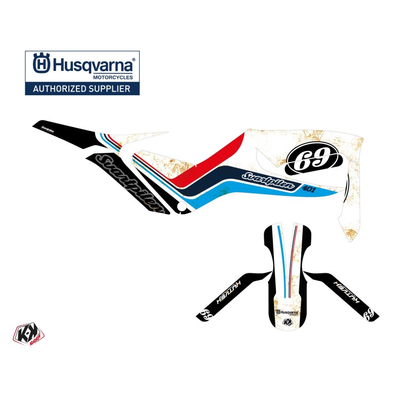 Kit déco Moto HUSQVARNA Track Blanc Série pour SVARTPILEN 125