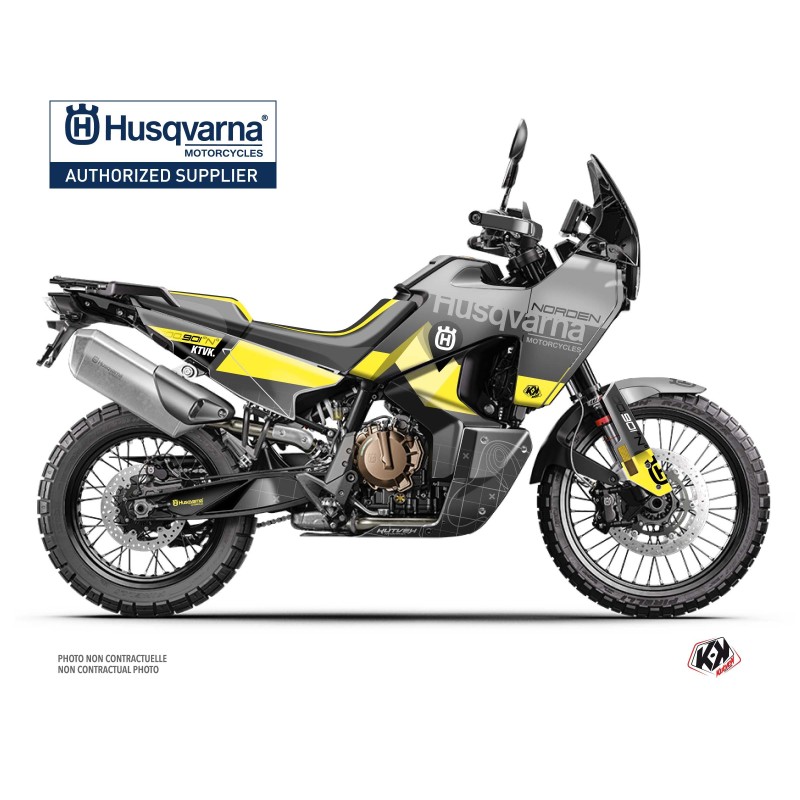 Kit déco Moto HUSQVARNA Latitude Jaune Série pour NORDEN 901