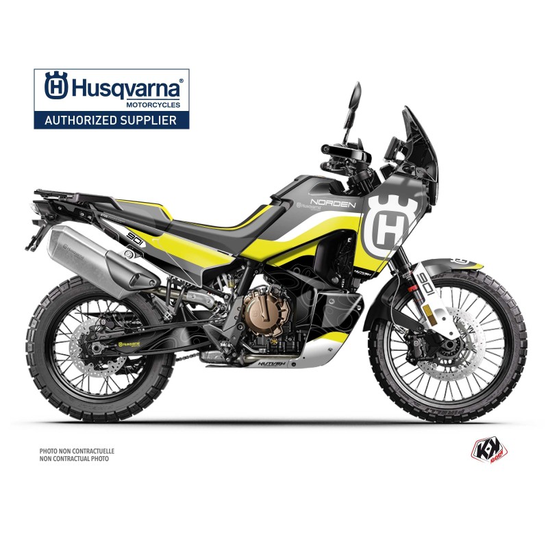 Kit déco Moto HUSQVARNA Austral Jaune Série pour NORDEN 901