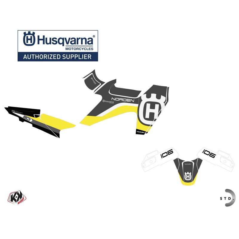 Kit déco Moto HUSQVARNA Austral Jaune Série pour NORDEN 901