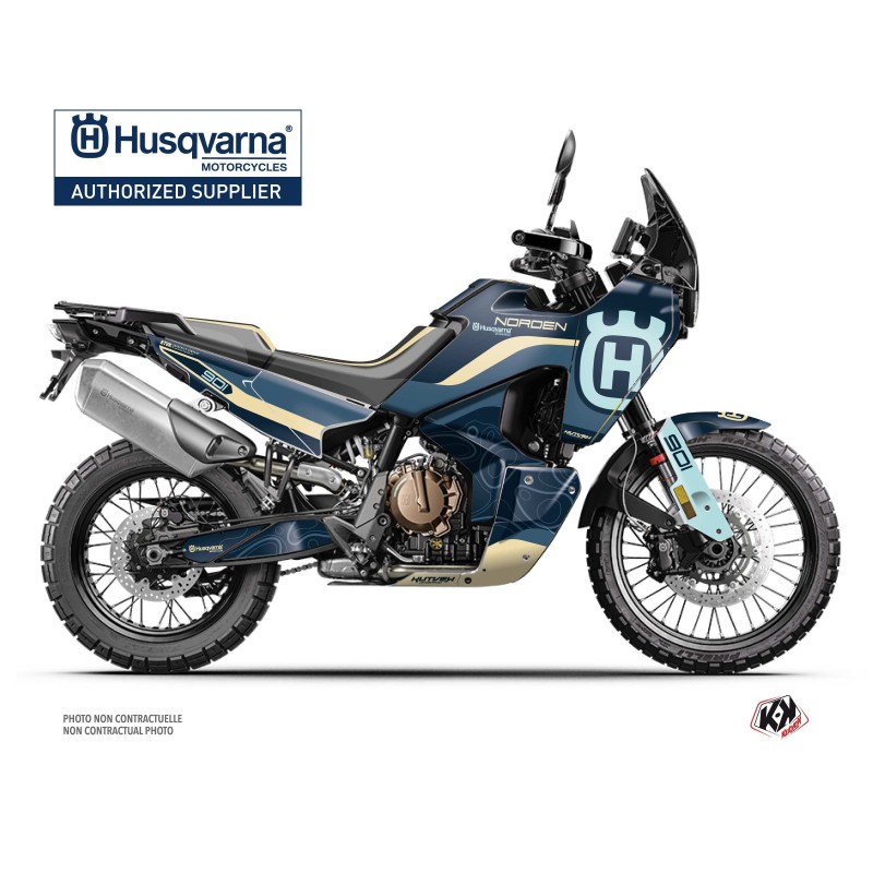 Kit déco Moto HUSQVARNA Austral Bleu Série pour NORDEN 901