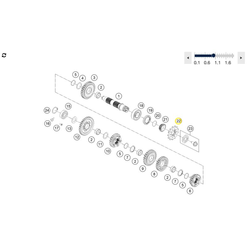 KIT CHAINE 14/45 Dents pour Husqvarna TE 300 (24+)