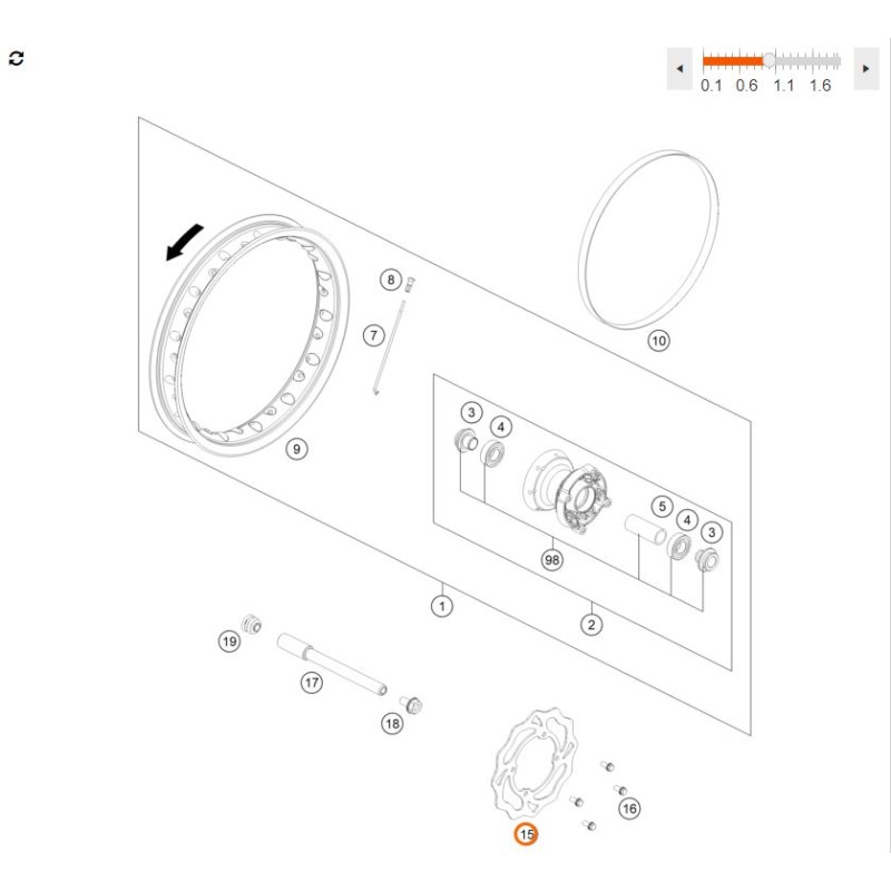 Disque de frein origine Avant/Arrière pour Husqvarna TC 50 (17-25)