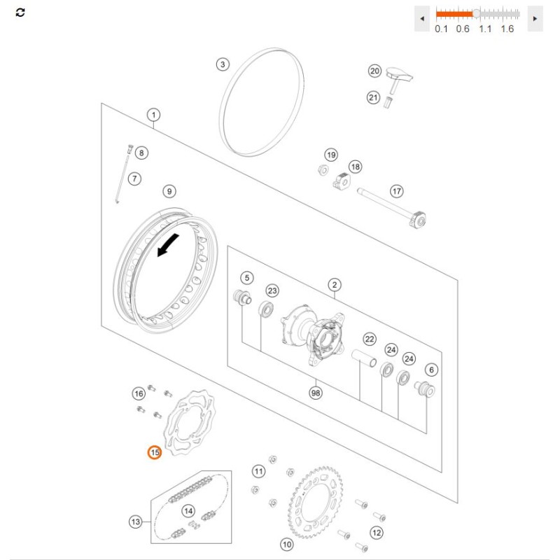 Disque de frein origine Avant/Arrière pour Husqvarna TC 50 (17-25)