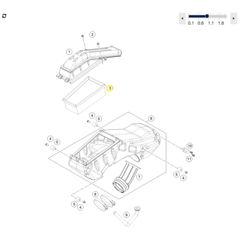 Filtre à air papier pour 701 Enduro et Supermoto (16-24)