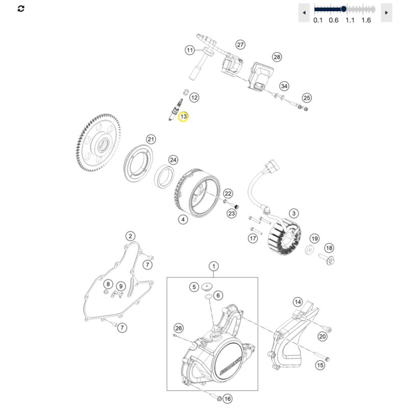 Bougie d'allumage Origine pour Husqvarna 125 Svartpilen