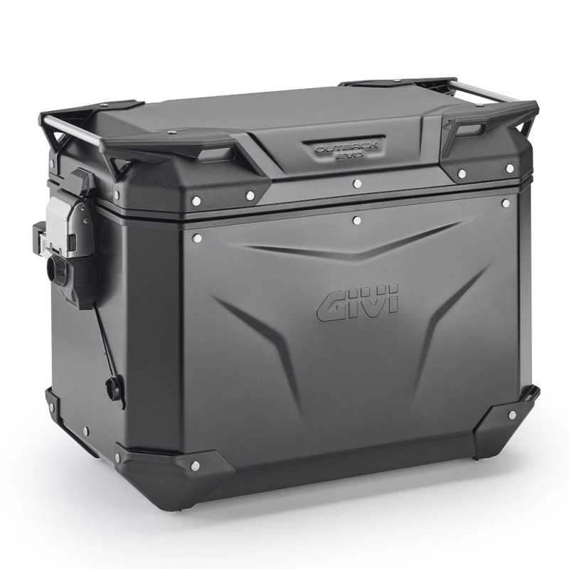 Valise Gauche GIVI "TREKKER OUTBACK EVO SMART" Aluminium Noir (48L) pour Norden 901-OBKEV48BL