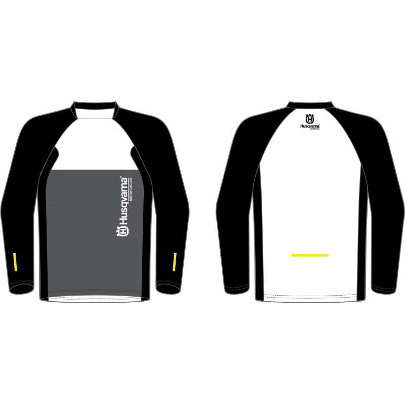 Maillot moto Cross Husqvarna "Authentic Jersey" Noir et Gris (2025)