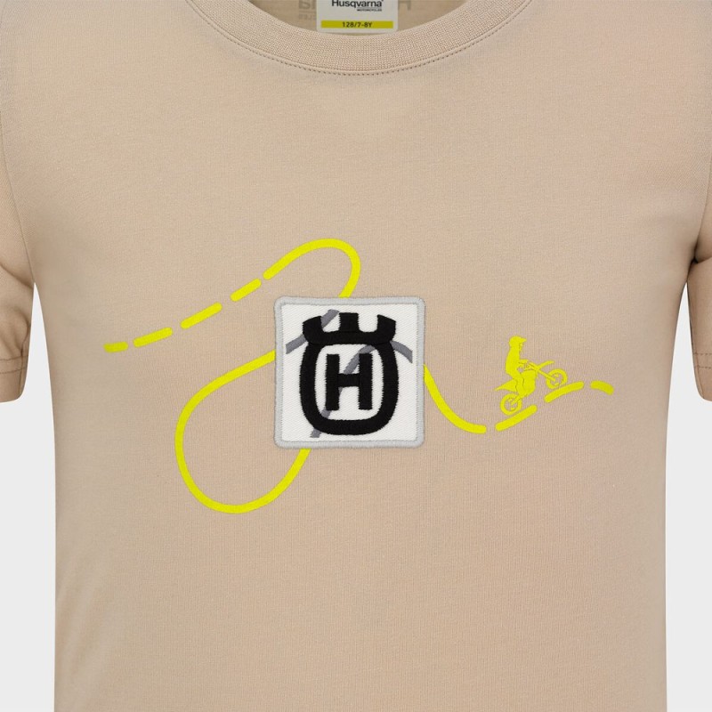 T-Shirt Enfant Husqvarna Horizon Patch | Kids Tee Moto - 3HS260016106